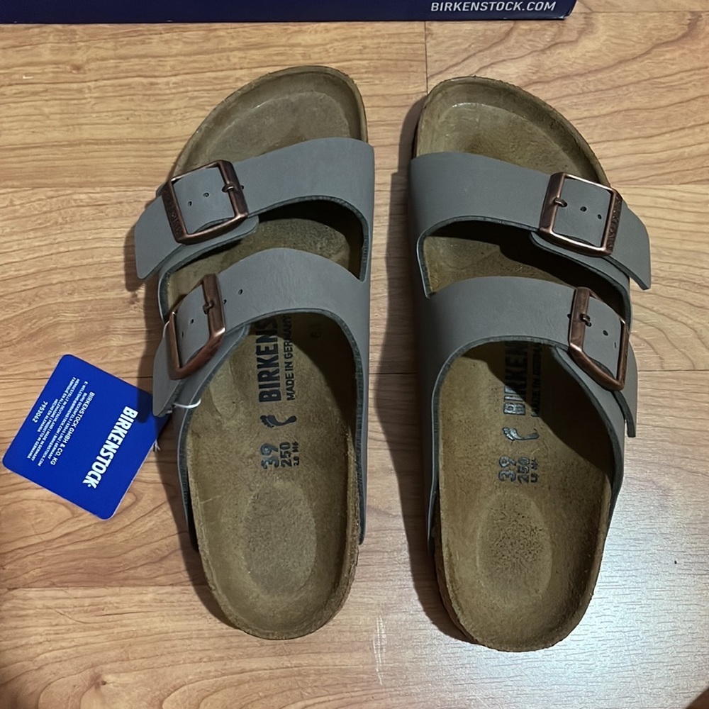New Birkenstock, color: stone, Size: 8-8.5